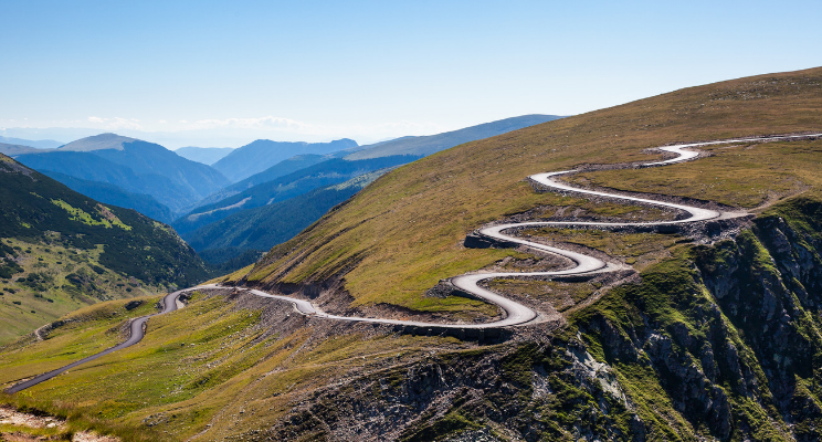 winding road in a scenic vista