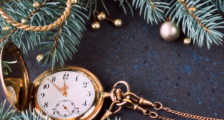 Pinetree with gold pocket watch